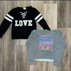 Girls Long Sleeve Cropped Hoodies Bundle Size 8